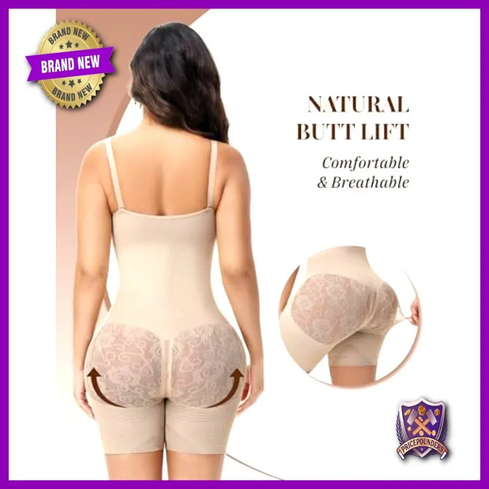 Seamless Shapewear Bodysuit Tummy Control Butt Lifting Full Body Shaper